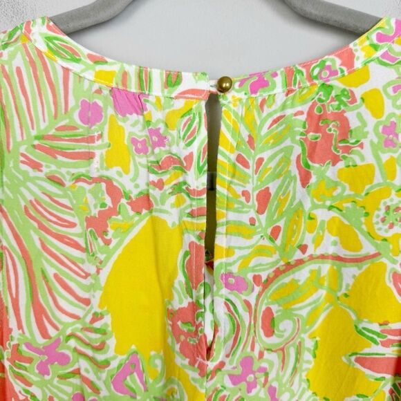 LILLY PULITZER X TARGET | Happy Place Romper in Challis Yellow Women’s Size S - Picture 10 of 11
